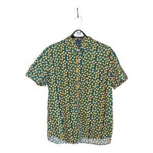 J.Crew Slim Fit Flex Washed Short Sleeve Button Down Shirt Peach Print XL